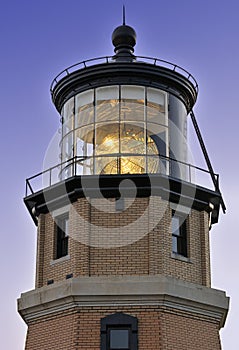 Lit Split Rock Lighthouse