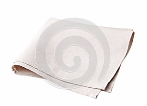 Litchen cloth folded isolated on white