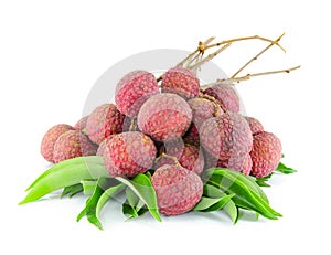 Litchi isolated on white background