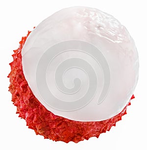 Litchi isolated on white background. Clipping path