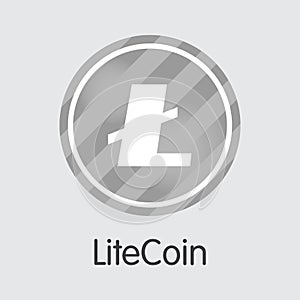 Lite Coin - Vector Icon of Virtual Currency.