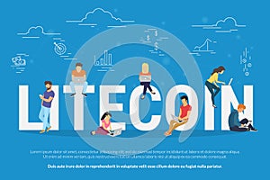 Litecoin concept illustration photo