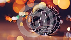 Litecoin cryptocurrency coin photo