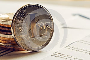 Litecoin cryptocurrency coinage photo