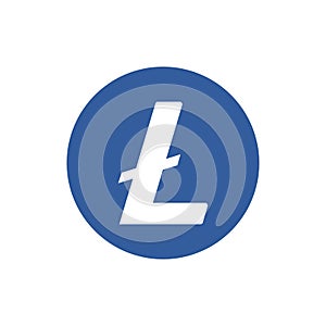 Litecoin LTC coin icon isolated on white background