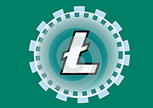 Litecoin Ltc symbol, crypto currency