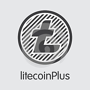 Litecoinplus - Cryptocurrency Coin Symbol.