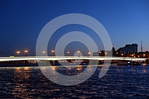 Liteiny bridge at night