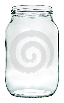 Liter glass jar. Isolation with clipping paths