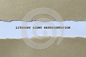 literary agent presentation on white paper