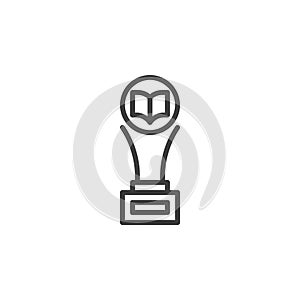 Literary award line icon