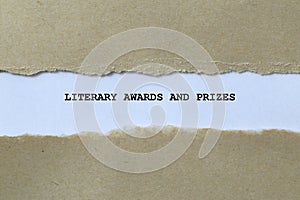 literary awards an prizes on white paper