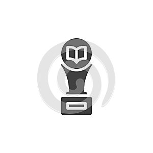 Literary prize vector icon