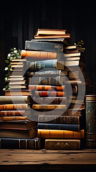 Literary treasure trove A stack of books beckons at the bookstore