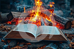 Literary warmth Snuggle up with a good book by the fireplace