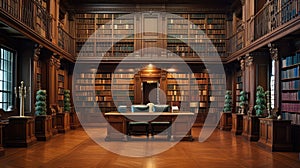 literature library shelves