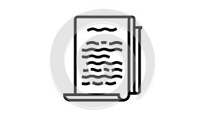 literature philosophy line icon animation