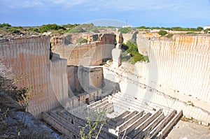 Lithica - stone pit on spanish balearic island Menorca
