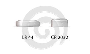 Lithium button cell. lithium batteries cr lr. Vector