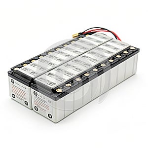 Lithium cell battery pack isolated on white background