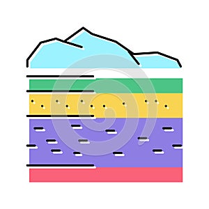 lithosphere ecosystem color icon vector illustration photo