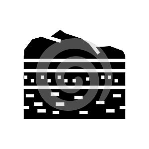 lithosphere ecosystem glyph icon vector illustration photo