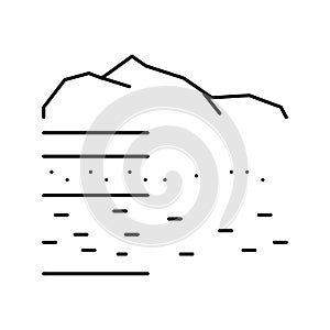 lithosphere ecosystem line icon vector illustration