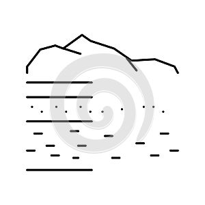 lithosphere ecosystem line icon vector illustration photo