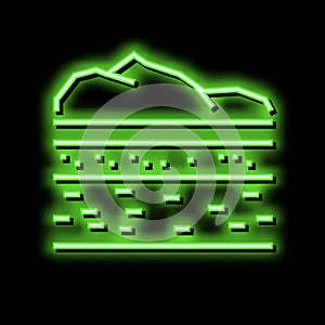 lithosphere ecosystem neon glow icon illustration photo