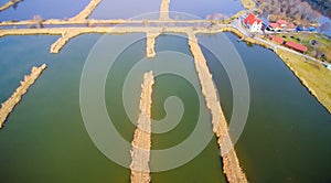 Lithuania ponds aerial