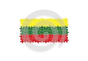 Lithuania puzzle effect national flag country emblem