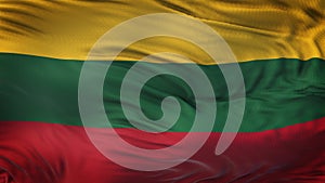 LITHUANIA Realistic Waving Flag Background