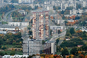 Lithuanian capital bird eye view