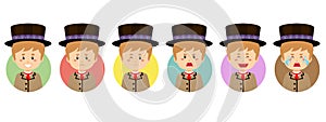 Lithuanians Avatar with Various Expression