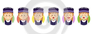 Lithuanians Avatar with Various Expression