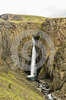 Litlanesfoss waterfall in Iceland