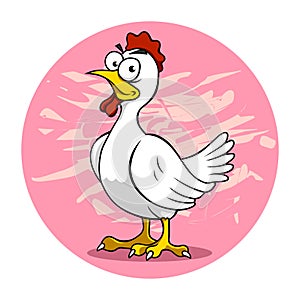 Litle chicken with background illustration vector