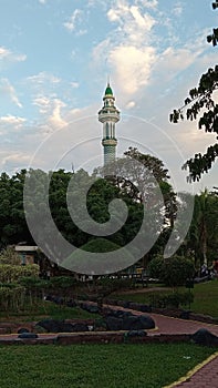 Litle park in front of mosque