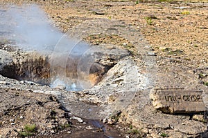 Litli Geysir (Little Geyser) in Haukadalur valley