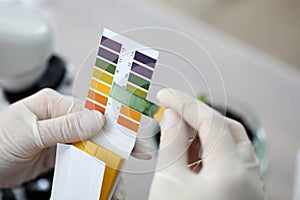 Litmus paper shows acidity, chemical analysis