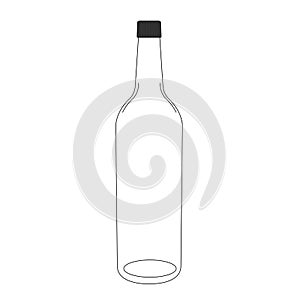 1 Litre Clear Glass Mountain Bottle & Screw Cap photo