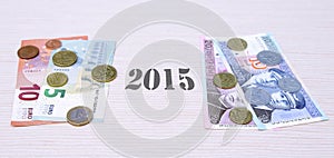Lits changeover euro exchange 2015 lithuania coins banknotes jan