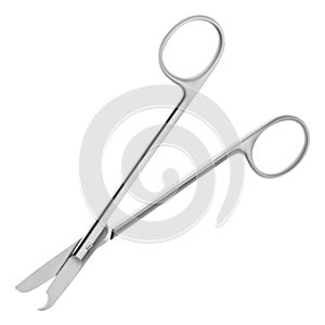 Littauer Scissors. These special surgical instrument are used for suture removal. Single object on a white background