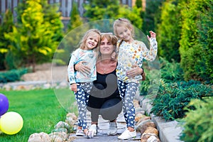 Little adorable girls having fun with happy