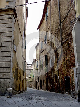 little alley in Siena, Italy