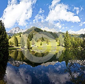 Little alpine lake in Austria