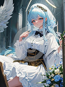 Little angel in heaven fantasy  generative Ai 3