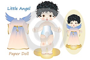 Little angel paper doll