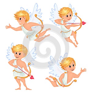 Little angle.Funny flyin cupid.Valentine.
