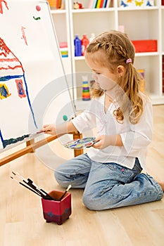 Little artist girl